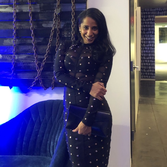 Studded Detail Bandage Dress - Picture 4 of 6